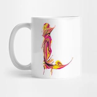 Colorful Painted Initial Letter L Mug